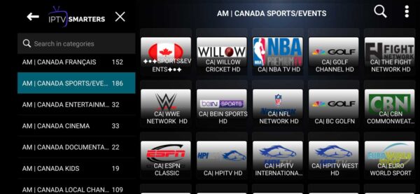 Canada Sport Channels